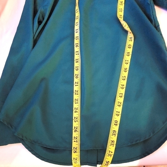 Banana Republic button down blouse l/s teal - Picture 7 of 8